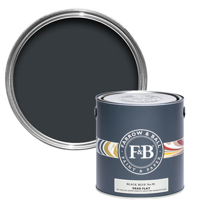 Dead Flat - Farrow and Ball - Black Blue No. 95 - Archivfarbe