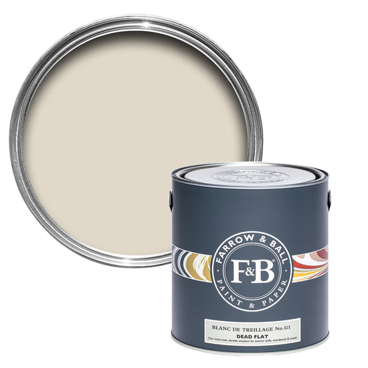 Dead Flat - Farrow and Ball - Blanc de Treillage G1 - Archivfarbe