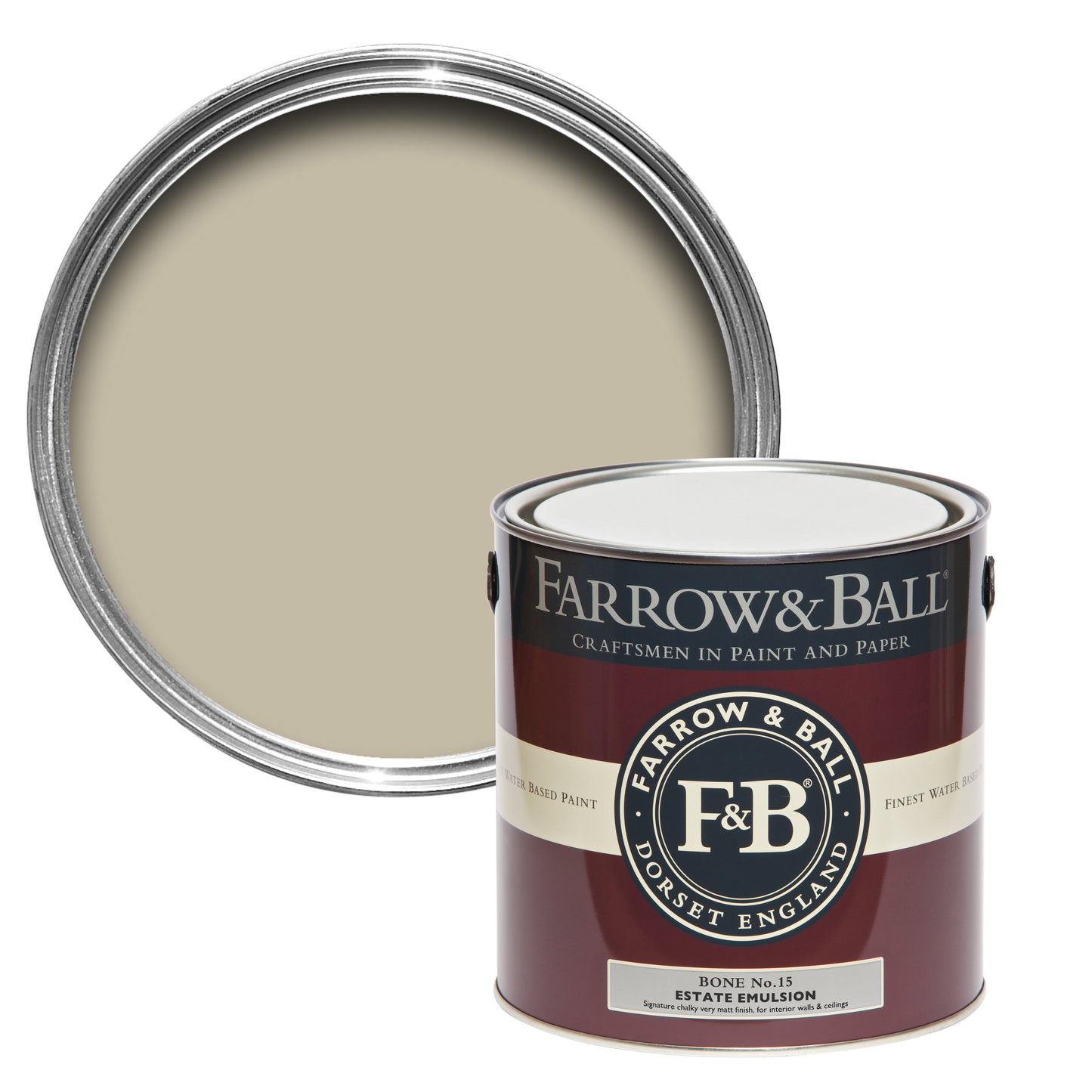 Wandfarbe - Farrow and Ball - Bone 15 - Emulsion