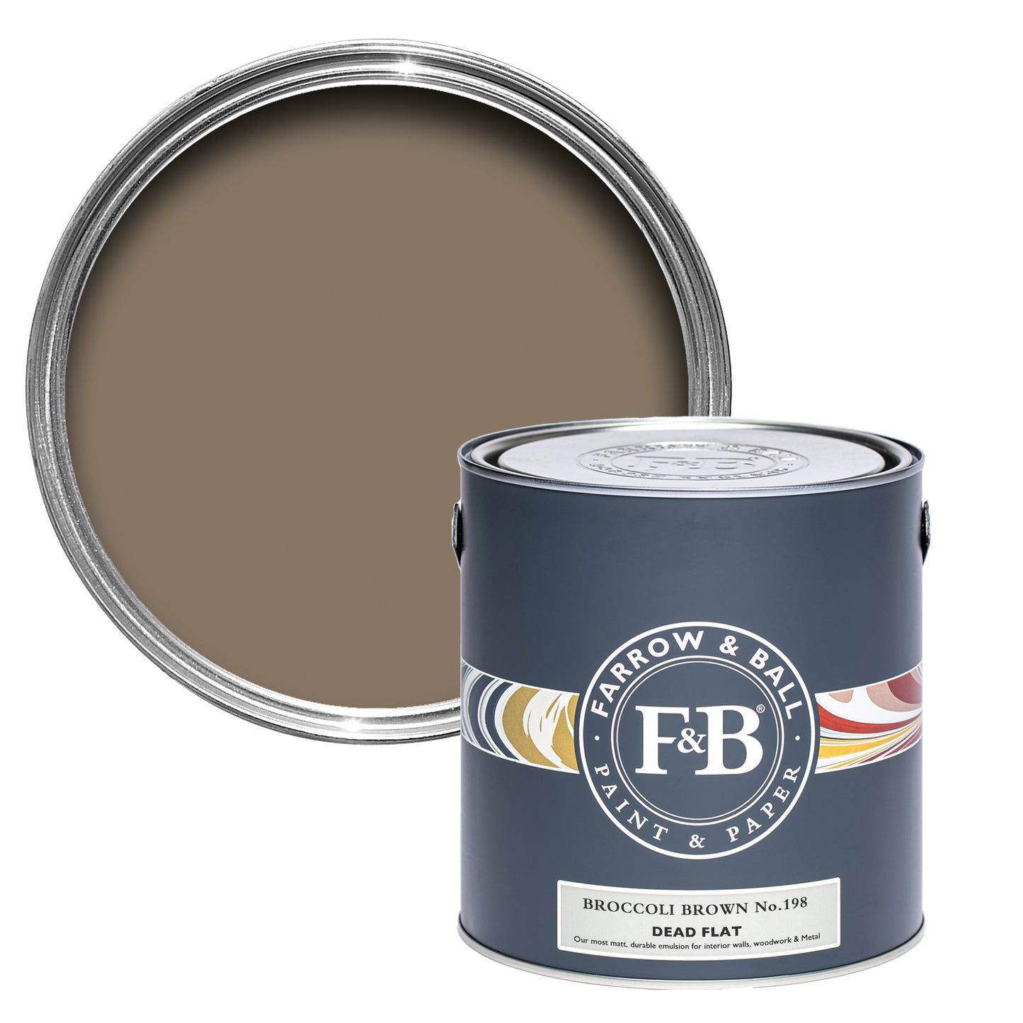 Dead Flat - Farrow and Ball - Broccoli Brown 198 - Allround