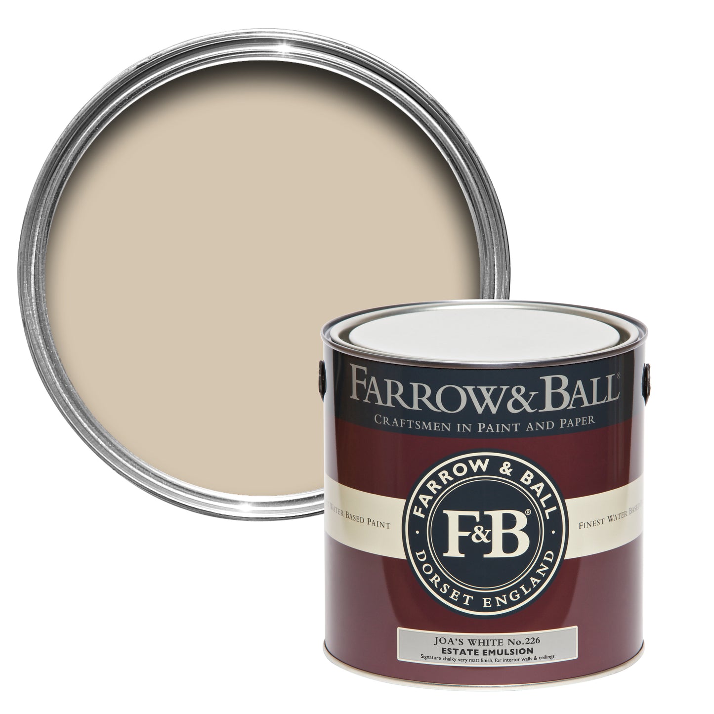 Wandfarbe - Farrow and Ball - Joa's White 226 - Emulsion