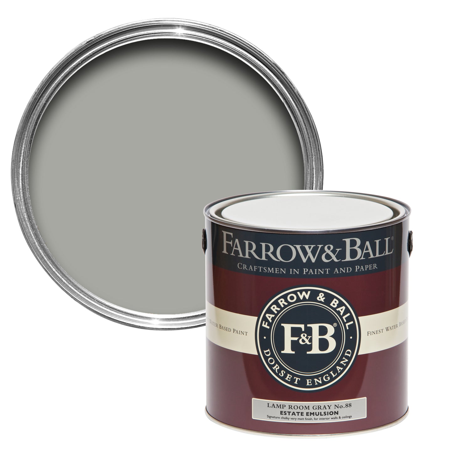 Wandfarbe - Farrow and Ball - Lamp Room Gray 88 - Emulsion