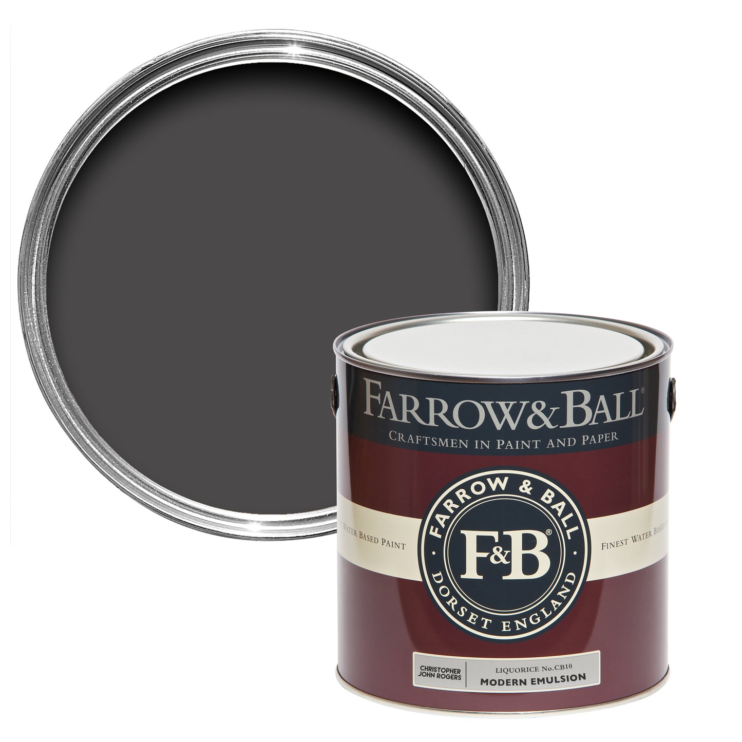 Wandfarbe - Farrow and Ball - Liquorice No.CB10 - Carte Blanche