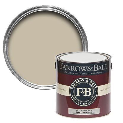 Wandfarbe - Farrow and Ball - Old White 4 - Emulsion