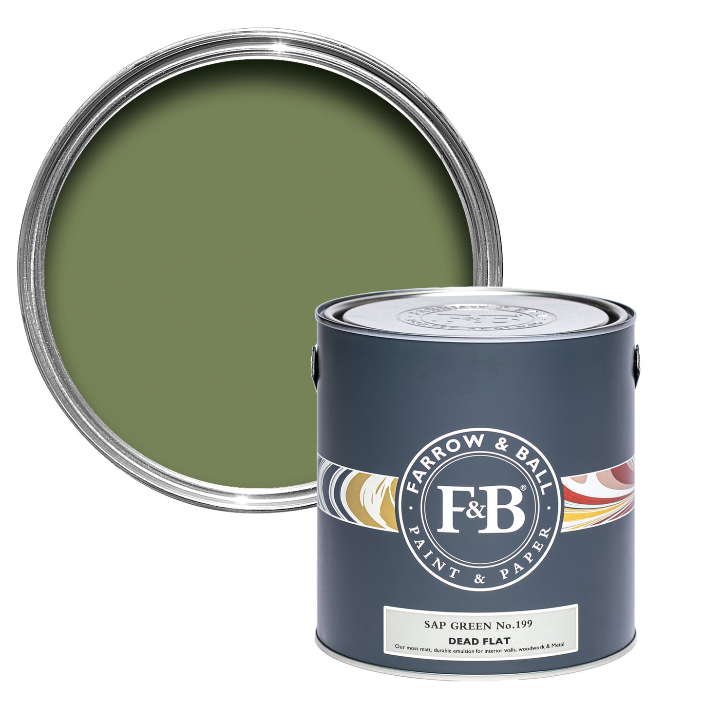 Dead Flat - Farrow and Ball - Sap Green 199 - Allround