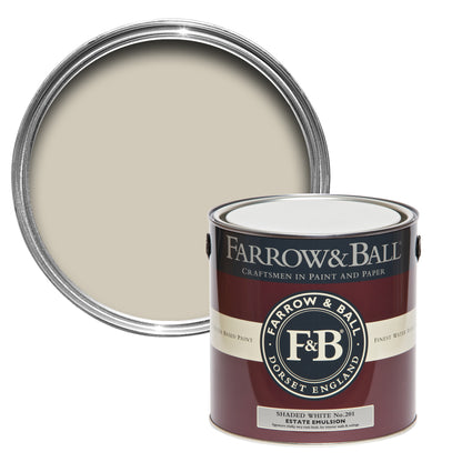 Wandfarbe - Farrow and Ball - Shaded White 201 - Emulsion