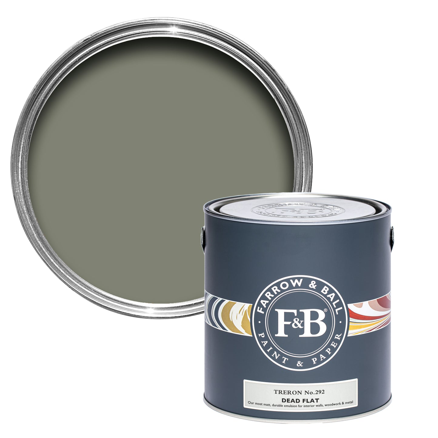 Dead Flat - Farrow and Ball - Treron 292 - Allround