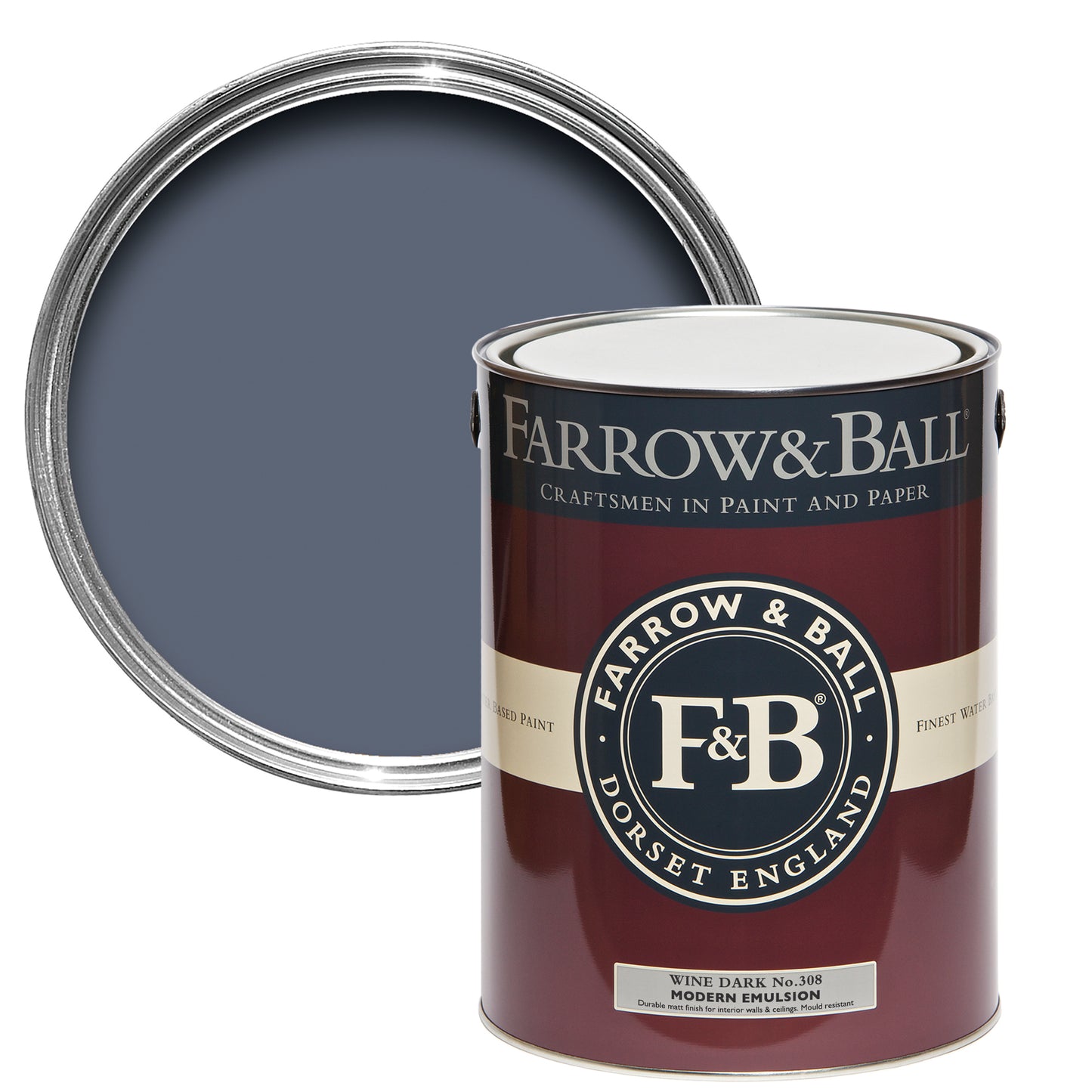 Wandfarbe - Farrow and Ball - Wine Dark 308 - Emulsion