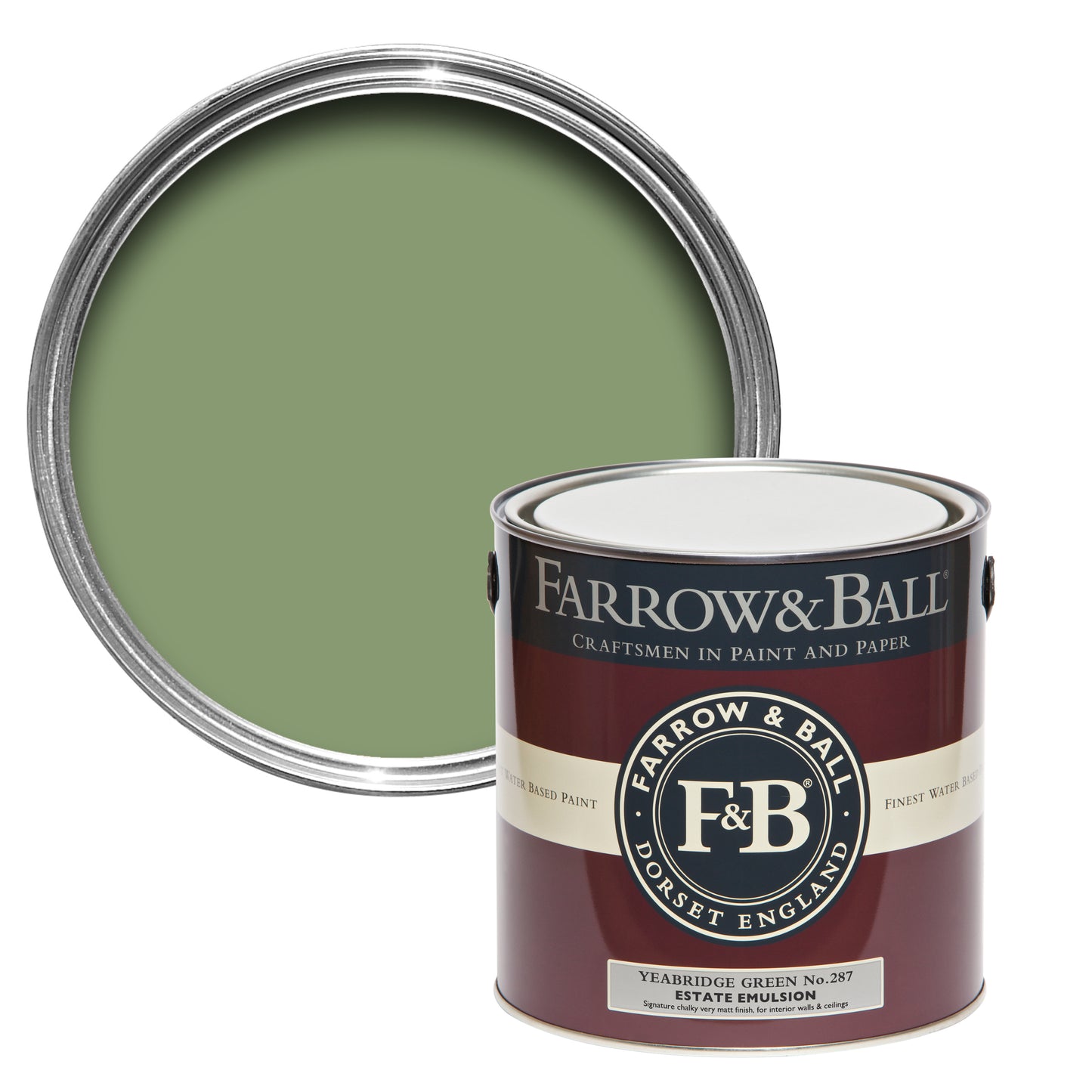Wandfarbe - Farrow and Ball - Yearbridge Green 287 - Emulsion